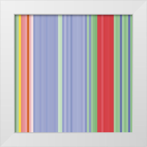 Pinstripes XVI White Modern Wood Framed Art Print by Grayscale