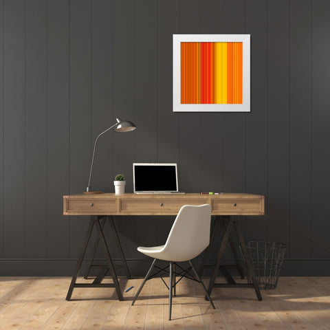 Pinstripes XIX White Modern Wood Framed Art Print by Grayscale