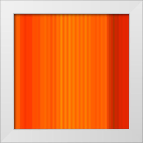 Pinstripes XX White Modern Wood Framed Art Print by Grayscale