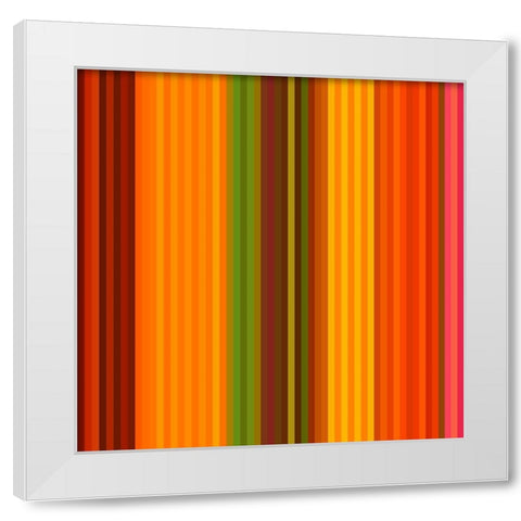 Pinstripes XXI White Modern Wood Framed Art Print by Grayscale