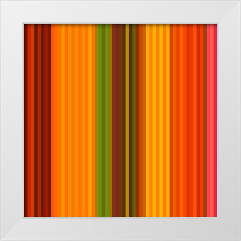 Pinstripes XXI White Modern Wood Framed Art Print by Grayscale