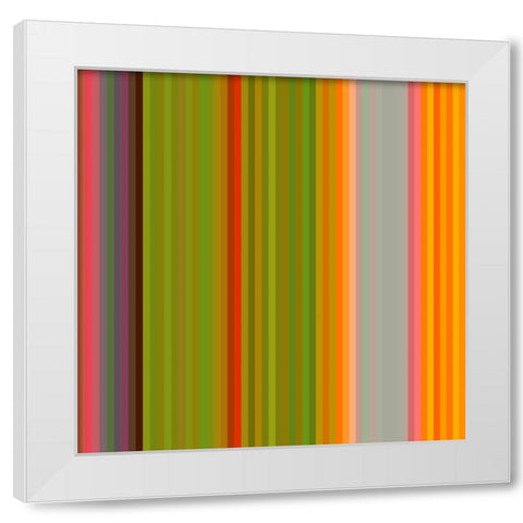 Pinstripes XXII White Modern Wood Framed Art Print by Grayscale
