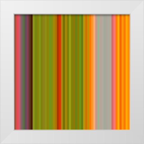 Pinstripes XXII White Modern Wood Framed Art Print by Grayscale