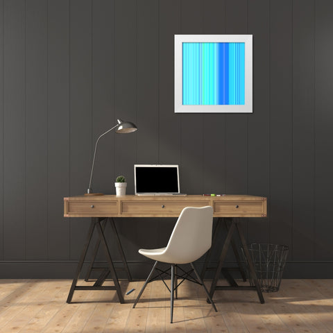 Pinstripes XXV White Modern Wood Framed Art Print by Grayscale