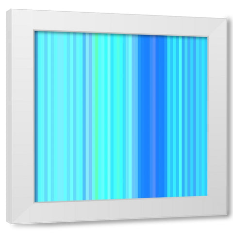 Pinstripes XXV White Modern Wood Framed Art Print by Grayscale