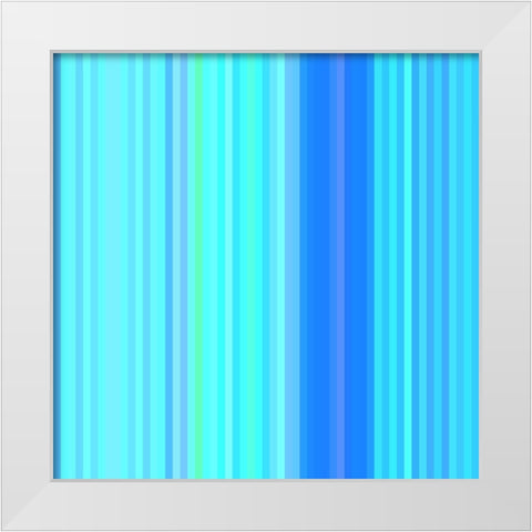 Pinstripes XXV White Modern Wood Framed Art Print by Grayscale
