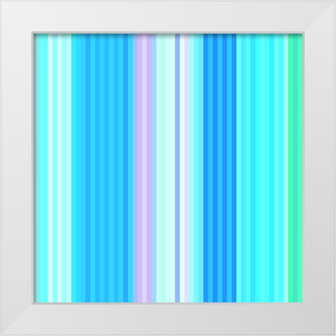 Pinstripes XXVII White Modern Wood Framed Art Print by Grayscale