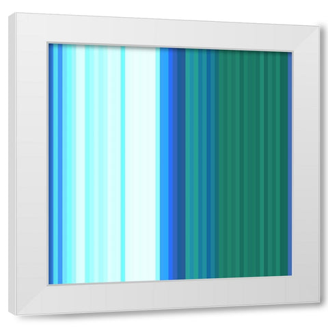 Pinstripes XXIX White Modern Wood Framed Art Print by Grayscale