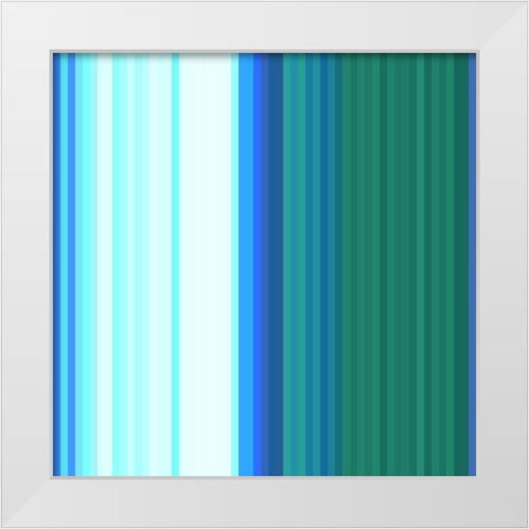 Pinstripes XXIX White Modern Wood Framed Art Print by Grayscale