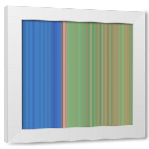Pinstripes XXX White Modern Wood Framed Art Print by Grayscale