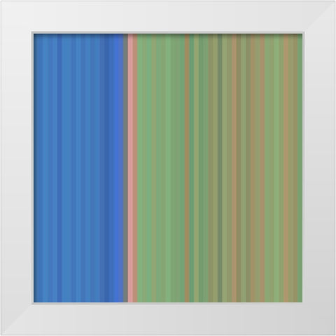 Pinstripes XXX White Modern Wood Framed Art Print by Grayscale
