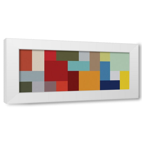 Bright Blocks Wide II White Modern Wood Framed Art Print by Grayscale