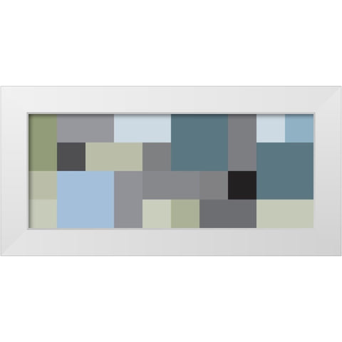 Bright Blocks Wide III White Modern Wood Framed Art Print by Grayscale