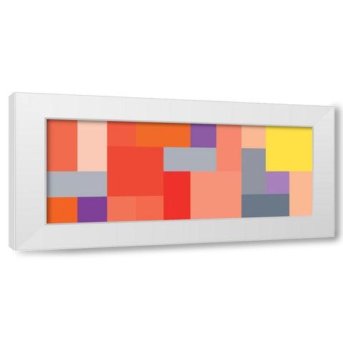 Bright Blocks Wide IV White Modern Wood Framed Art Print by Grayscale