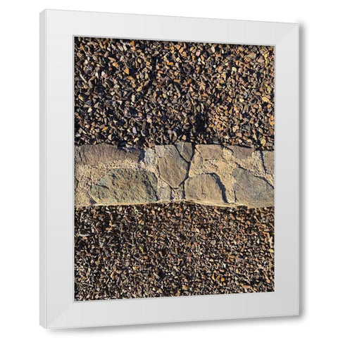 Rock Stripe I White Modern Wood Framed Art Print by Grayscale