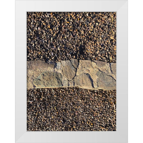 Rock Stripe I White Modern Wood Framed Art Print by Grayscale