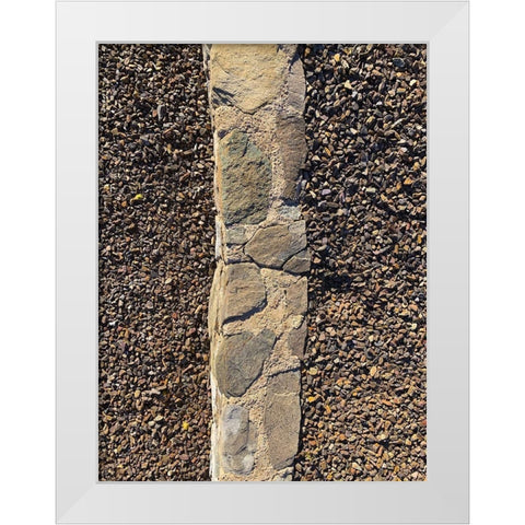 Rock Stripe II White Modern Wood Framed Art Print by Grayscale