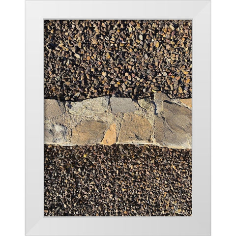 Rock Stripe III White Modern Wood Framed Art Print by Grayscale