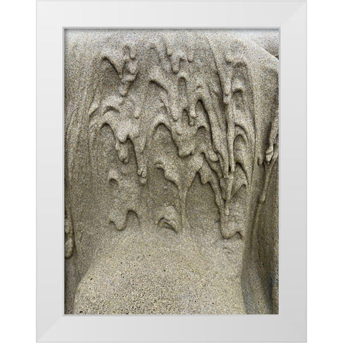 Wet Sand IX White Modern Wood Framed Art Print by Grayscale