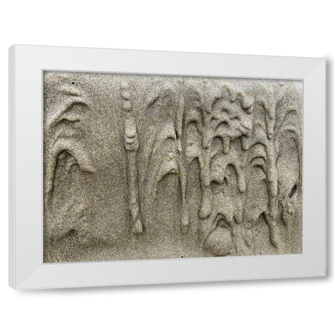 Wet Sand X White Modern Wood Framed Art Print by Grayscale