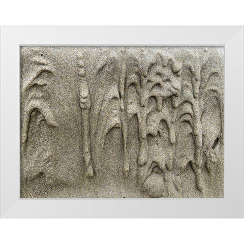 Wet Sand X White Modern Wood Framed Art Print by Grayscale