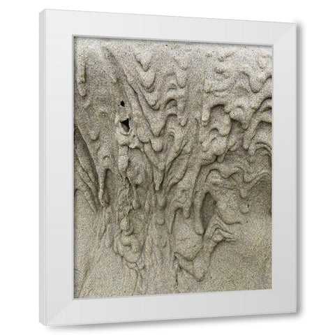 Wet Sand XI White Modern Wood Framed Art Print by Grayscale