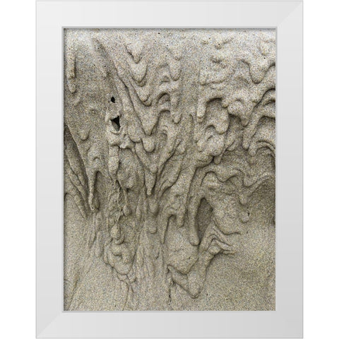 Wet Sand XI White Modern Wood Framed Art Print by Grayscale