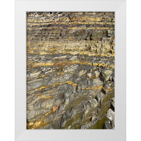 Rock Stripe IV White Modern Wood Framed Art Print by Grayscale