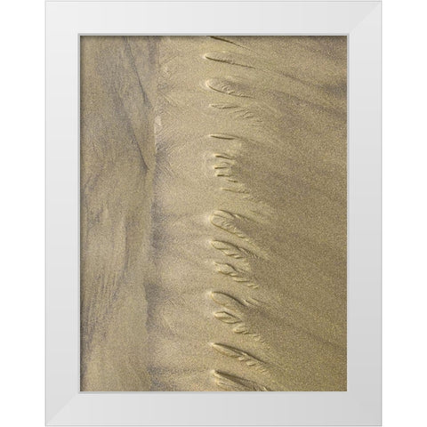 Sand Stripe V White Modern Wood Framed Art Print by Grayscale