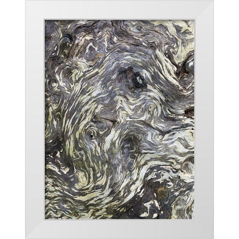 The Scream II White Modern Wood Framed Art Print by Grayscale