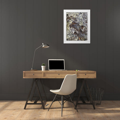 The Scream IV White Modern Wood Framed Art Print by Grayscale