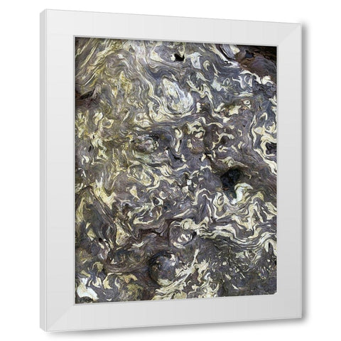 The Scream V White Modern Wood Framed Art Print by Grayscale