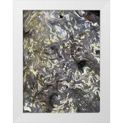 The Scream V White Modern Wood Framed Art Print by Grayscale