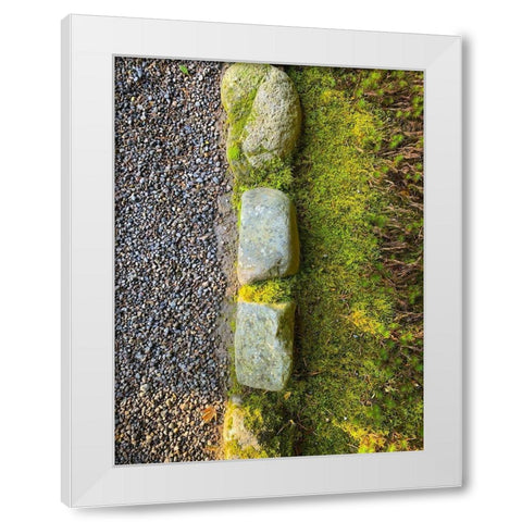 Rock Stripe VI White Modern Wood Framed Art Print by Grayscale
