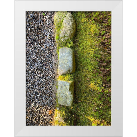 Rock Stripe VI White Modern Wood Framed Art Print by Grayscale