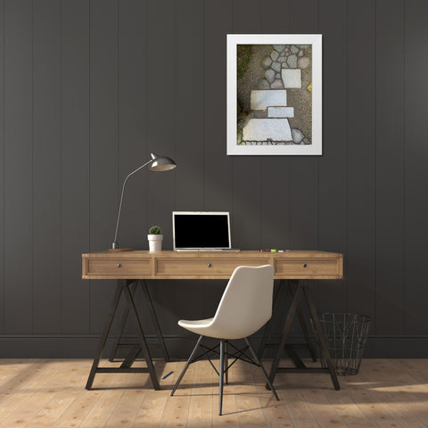 Stone Stripe II White Modern Wood Framed Art Print by Grayscale