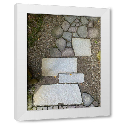 Stone Stripe II White Modern Wood Framed Art Print by Grayscale