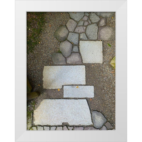 Stone Stripe II White Modern Wood Framed Art Print by Grayscale