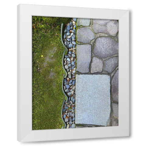Stone Stripe III White Modern Wood Framed Art Print by Grayscale