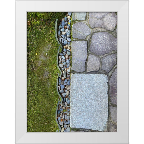Stone Stripe III White Modern Wood Framed Art Print by Grayscale