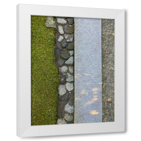 Stone Stripe IV White Modern Wood Framed Art Print by Grayscale