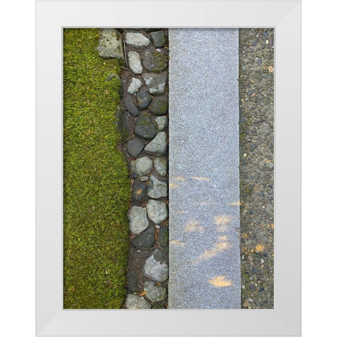Stone Stripe IV White Modern Wood Framed Art Print by Grayscale