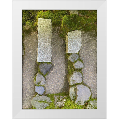Stone Stripe VI White Modern Wood Framed Art Print by Grayscale