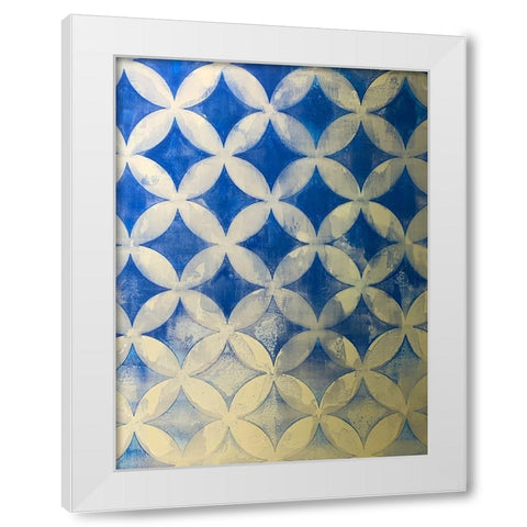 Diamonds I White Modern Wood Framed Art Print by Grayscale