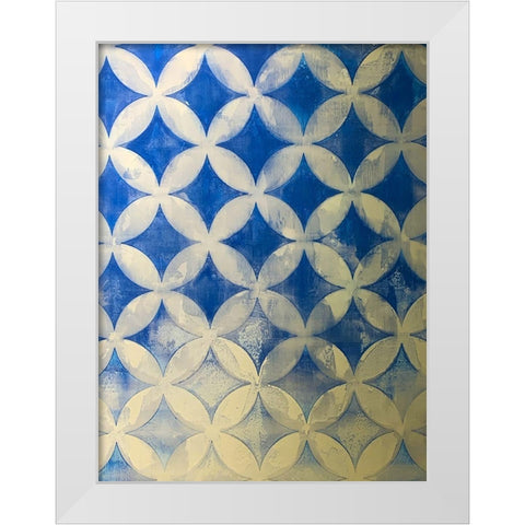 Diamonds I White Modern Wood Framed Art Print by Grayscale