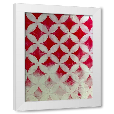Diamonds II White Modern Wood Framed Art Print by Grayscale
