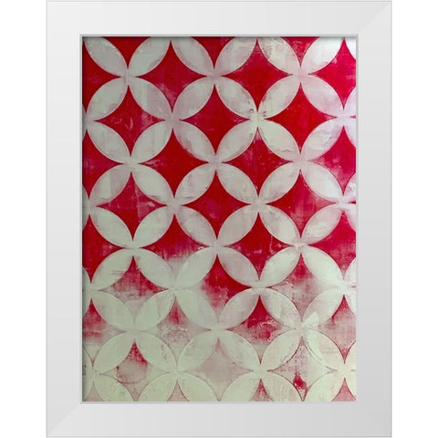 Diamonds II White Modern Wood Framed Art Print by Grayscale