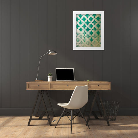 Diamonds III White Modern Wood Framed Art Print by Grayscale