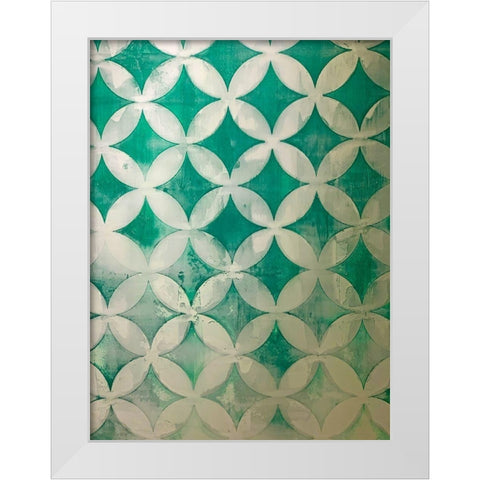 Diamonds III White Modern Wood Framed Art Print by Grayscale