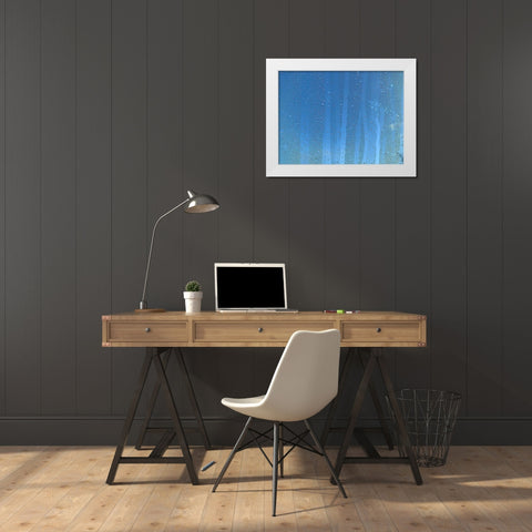 Rain Stripe III White Modern Wood Framed Art Print by Grayscale